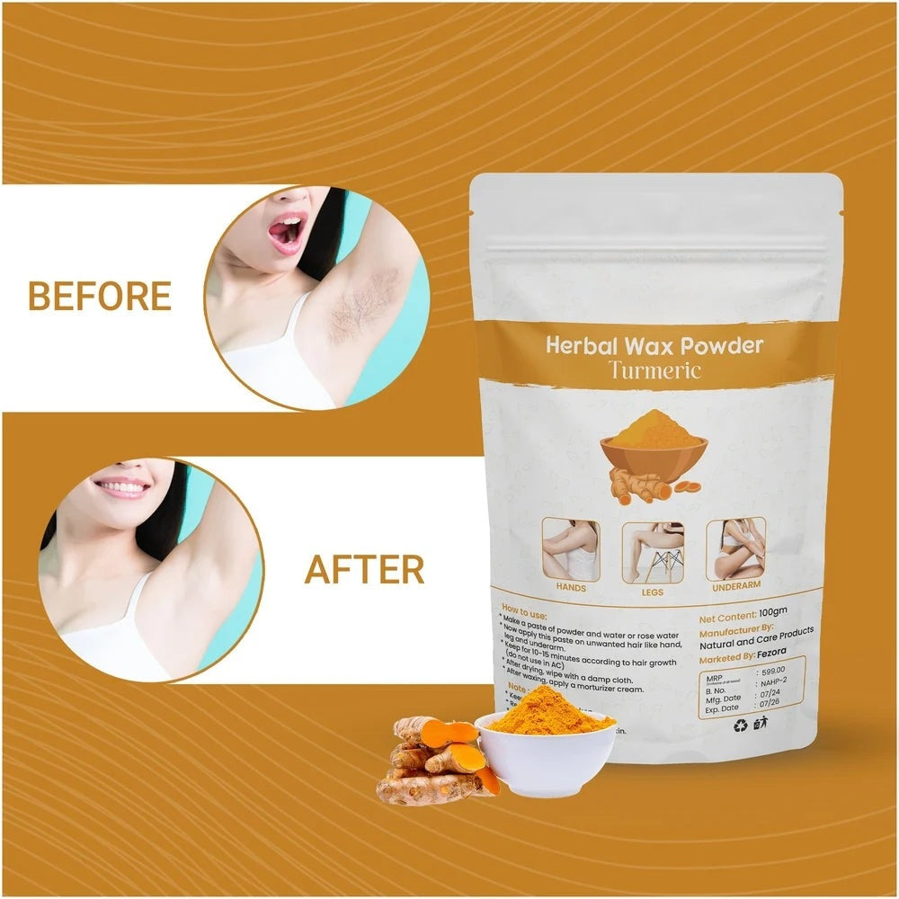 Turmeric Facial Wax - 5 Minutes Painless Herbal Wax Powder 🎉 BUY 1 GET 1 FREE 🎉