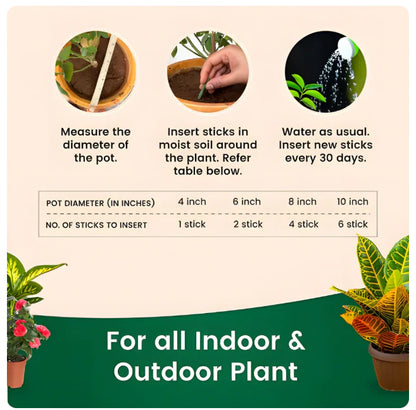Plant Grow Fertilizer Sticks for Plants and plant growth