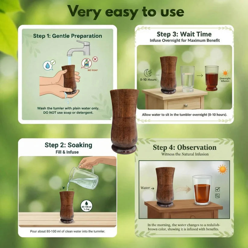 New 4 inch Wooden Tumbler Pack of 1